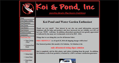 Desktop Screenshot of koiandpondinc.com