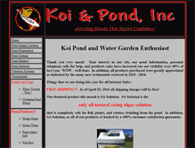 Tablet Screenshot of koiandpondinc.com